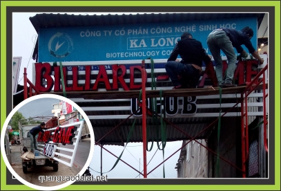 bang hieu khung sat chu mica den led ben trong thi cong duong hoang diu da lat