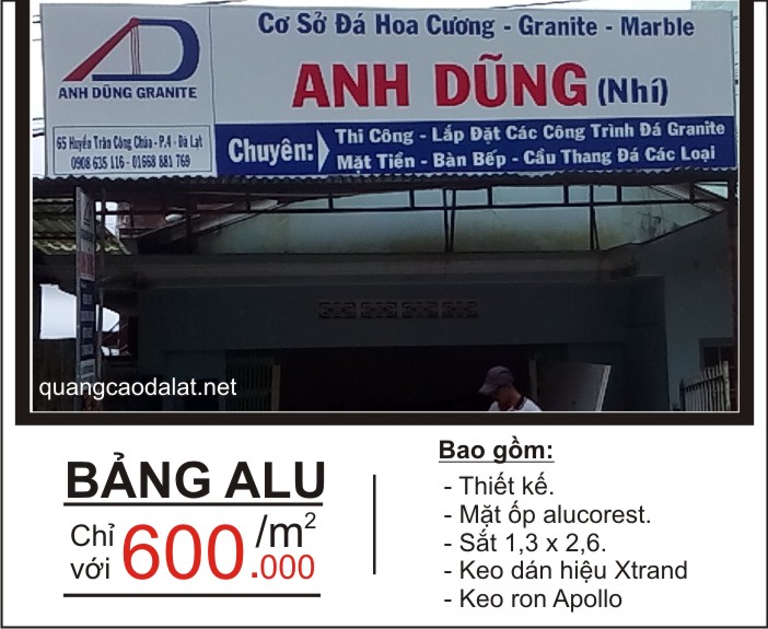 bang alu cat decan dan