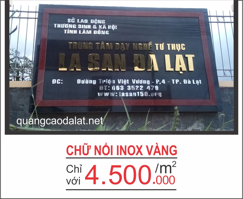 chu noi inox vang